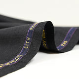 Heather black wool blend suit fabric