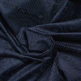 Velours côtelé 100% coton arabesque 3 mm bleu nuit