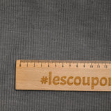Velours côtelé 100% coton 3 mm gris ardoise