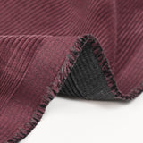 Velours côtelé 100% coton 2 mm double face gris et lie de vin