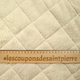 Cibed polyester velvet quilted with Sherpa Vieux Rose
