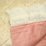 Cibed polyester velvet quilted with Sherpa Vieux Rose