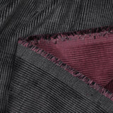 Velours côtelé 100% coton 2 mm double face gris et lie de vin