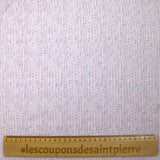 Fine sequined cotton binding of pink and blue hands on white background