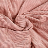 Cibed polyester velvet quilted with Sherpa Vieux Rose