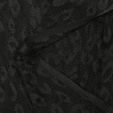 Dentelle polyester léopard noir