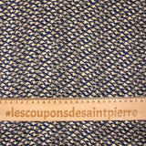 Banda de raso muselina estampada ojo rosa fondo marino