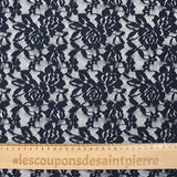 Dentelle polyester Élodie marine