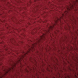 Dentelle polyester cachemire bordeaux