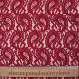 Dentelle polyester cachemire bordeaux