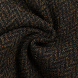100% Laine chevrons orange et vert fond noir