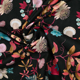 Coton liberty ® Doreen June fond noir au mètre