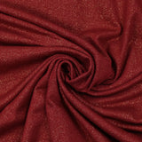 Jersey de polyester irisé doré fond rouge