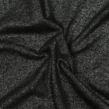 Jersey de polyester irisé argenté fond noir