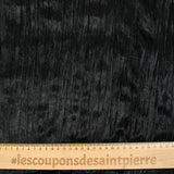 Velours plissé noir