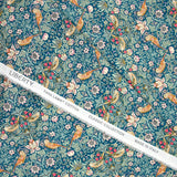 Coton liberty ® Strawberry Thief bleu au mètre