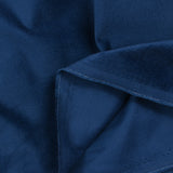 Velours de coton élasthanne fantaisie Adriana bleu foncé