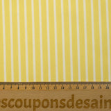 Coton tissé-teint Rudy rayé blanc fond jaune beurre