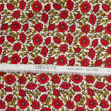 Coton liberty ® Astell Reece rouge au mètre