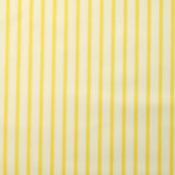 Coton tissé-teint Rudy rayé jaune beurre fond blanc