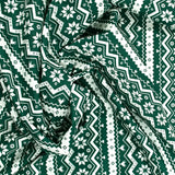 Cotton Popeline Printed Christmas Fancy Green Found