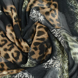 Wild printed muslin black background