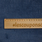Velours côtelé 100% coton 5 mm bleu denim
