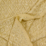 Cordón de poliéster rombos satinado beige