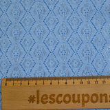 Dentelle polyester losange satiné bleu
