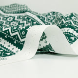 Cotton Popeline Printed Christmas Fancy Green Found