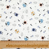 Algodón estampado de robot picado