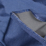 Velours côtelé coton 1 mm bleu de guède