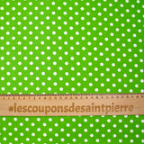 Algodón estampado lunares 6mm verde