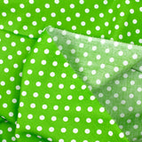 Algodón estampado lunares 6mm verde