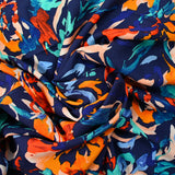 Viscose imprimée murmure fond marine