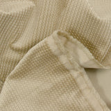 Velours de coton ras rayé fantaisie beige