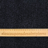 Velours de coton floqué pixel noir fond gris