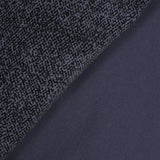 Velours de coton floqué pixel noir fond gris