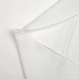 Crépon de polyester effet seersucker blanc