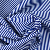Striped polyester 2mm navy white background