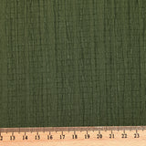 Crépon de polyester effet seersucker vert militaire