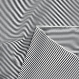Black striped polycotton white background