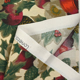 Polycotton printed pine cone and ribbon ivory bottom
