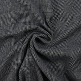 Gasa de poliéster Príncipe de Gales gris y negro