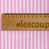Pink striped polycotton 5mm white background