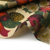 Polycotton printed pine cone and ribbon ivory bottom