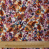 Viscose imprimée vibration d'Orient fond blanc