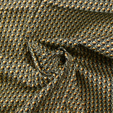 Elastane cotton satin semi-circle black background