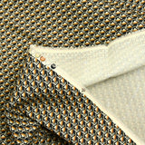 Elastane cotton satin semi-circle black background