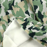Flanelle coton élasthanne camouflage vert